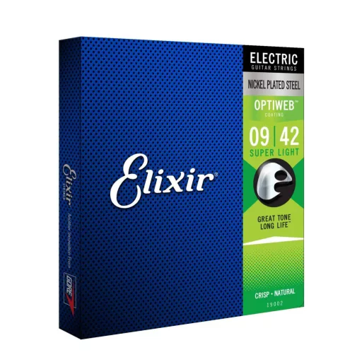 Elixir 19002 Optiweb Super Light - elektromos gitár húrok 9-42