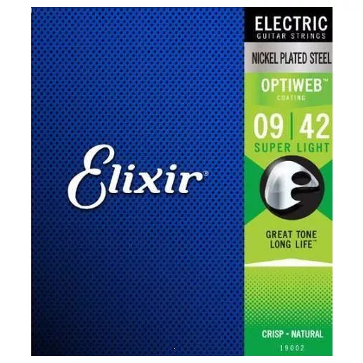 Elixir 19002 Optiweb Super Light - elektromos gitár húrok 9-42