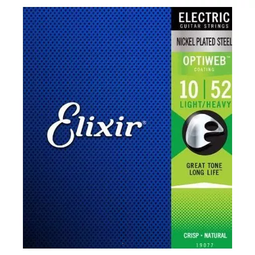 Elixir 19077 Optiweb Light/Heavy - elektromos gitárhúrok 10-52