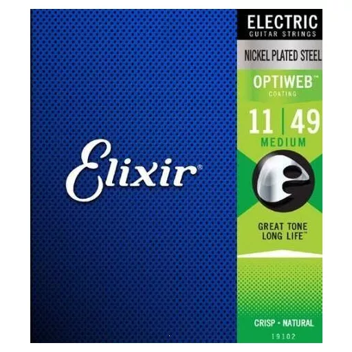 Elixir 19102 Optiweb Medium - elektromos gitárhúrok 11-49
