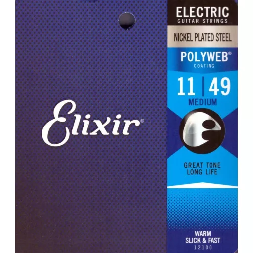Elixir 12100 Medium (11-49) PW - elektromos gitár húrok