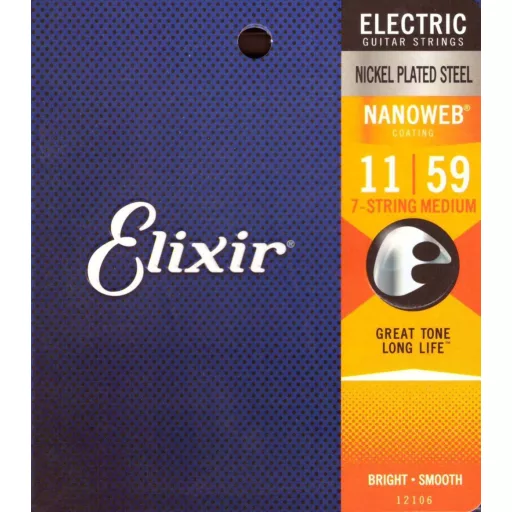 Elixir 12106 Medium (11-59) NW húrok elektromos gitárhoz - 7