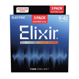   Elixir 16566 Elec Nckl NW SuLt (3Pk 12002) - hármas gitárhúr készlet