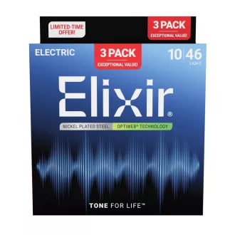   Elixir 16572 Elec Nckl OW Lt (3Pk 19052) - hármas húrkészlet