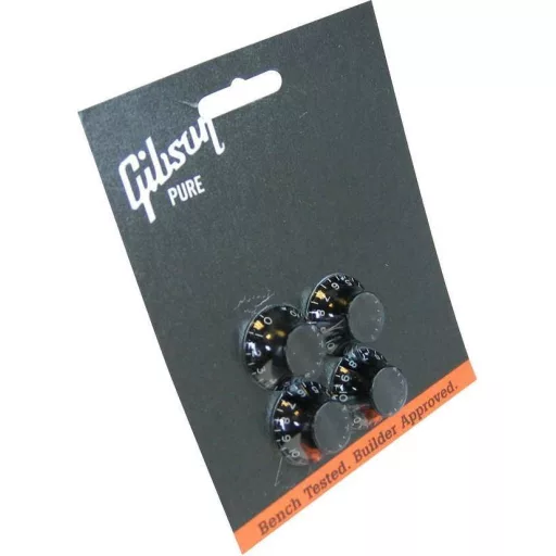 Gibson HK-010 Top Hat Knobs Black 4 db - gombok