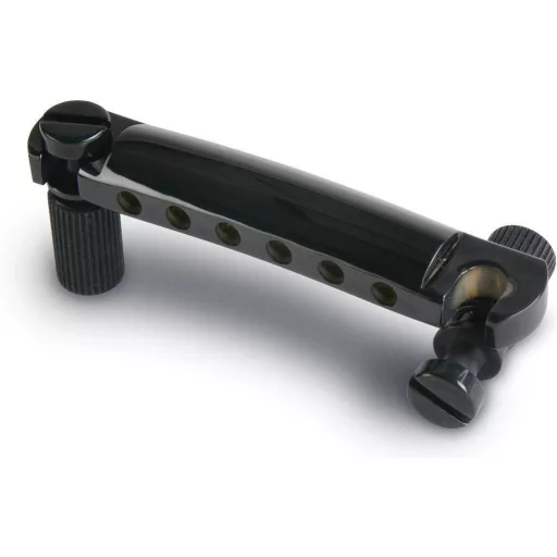 Gibson TP050 Black Chrome Stop Bar With Studs & Inserts - húrláb