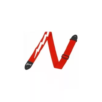   Gibson GSBL20 Lightning Bolt Style 2" Safety Strap Ferrari Red gitár heveder