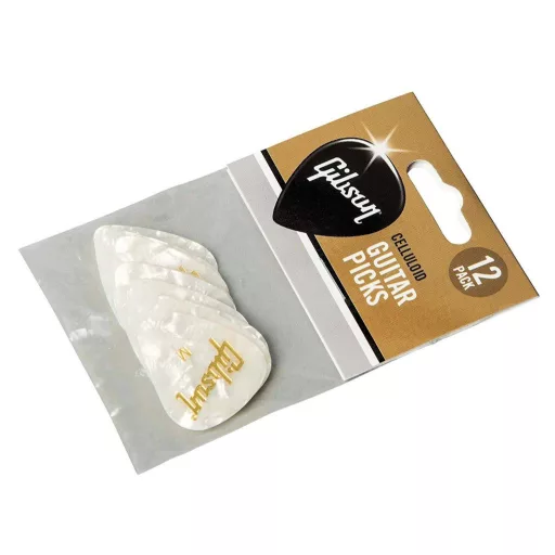 Gibson Pearloid White Picks, 12 Pack, Medium gitárpengetők
