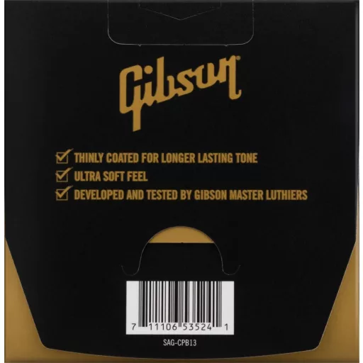 Gibson SAG-CPB13 Coated Phosphor Bronze Akusztikus Gitár Húrok 13-56 Medium Gauge húrok