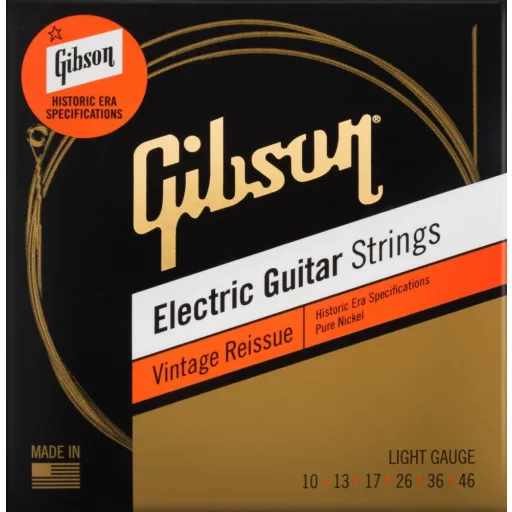 Gibson SEG-HVR10 Vintage Reissue Electric Guitar Strings 10-46 Light Gauge húrok