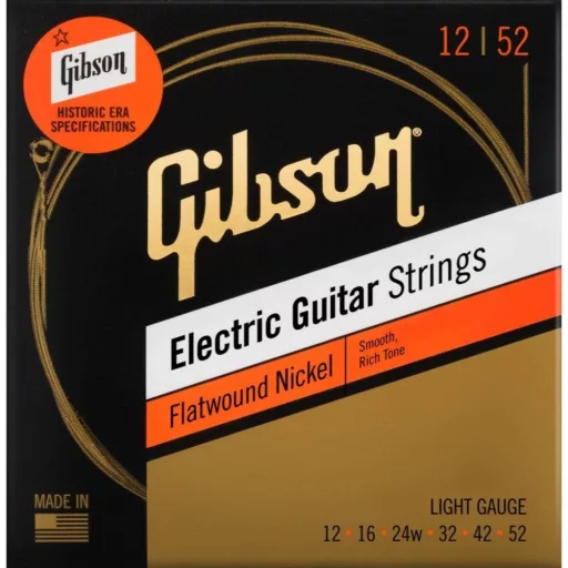 Gibson SEG-FW12 Flatwound elektromos gitár húrok struny do gitary elektrycznej