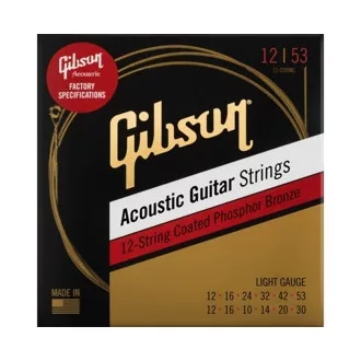   Gibson SAG-PB12L Phosphor Bronze Acoustic Guitar Strings, 12-String foszforbronz akusztikus gitárhúrok, 12-húros