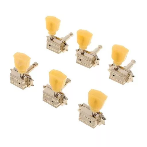 Gibson MH-050 Vintage Nickel Machine Heads, Sárga Gombok - hangolókulcsok
