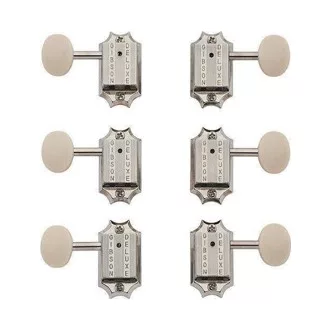   Gibson MH-060 Deluxe White Button Tuner Set, Vintage Nickel - kulcskészlet