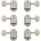 Gibson MH-060 Deluxe White Button Tuner Set, Vintage Nickel - kulcskészlet