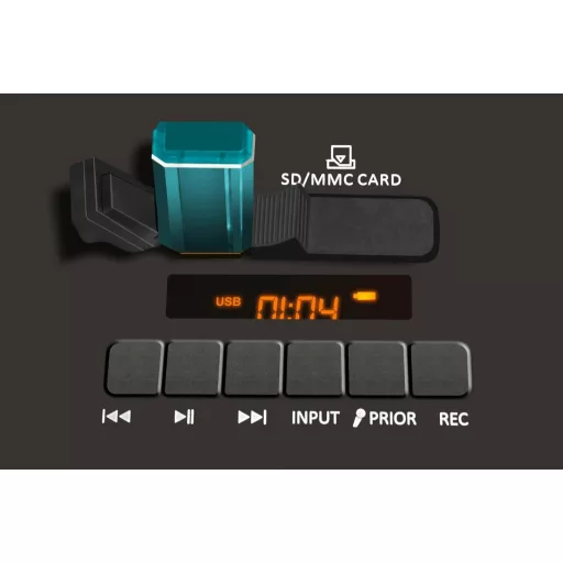 Novox Mobilite Blue - aktív oszlop USB/MP3/BT, akkumulátor, vezeték nélküli mikrofonnal