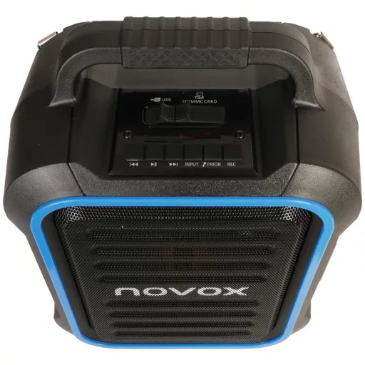 Novox Mobilite Blue - aktív oszlop USB/MP3/BT, akkumulátor, vezeték nélküli mikrofonnal