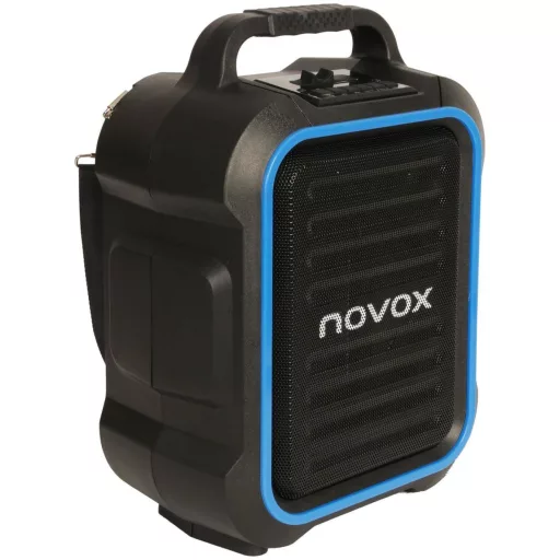 Novox Mobilite Blue - aktív oszlop USB/MP3/BT, akkumulátor, vezeték nélküli mikrofonnal