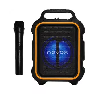   Novox Mobilite Orange - aktív USB/MP3/BT hangfal, akkumulátor, mikrofonnal vez. nélk.