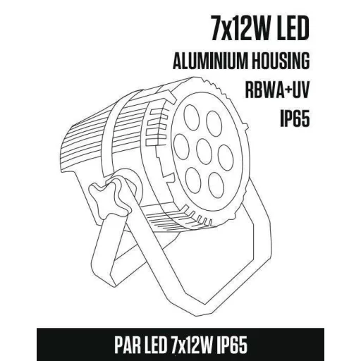 Fractal Lights *DISC* Lights PAR LED 7 x 12 W 6 az 1-ben LED IP65