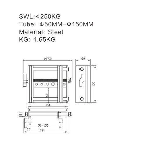 Fractal Lights *DISC* FL504AB - L50-150mm, 250 kg