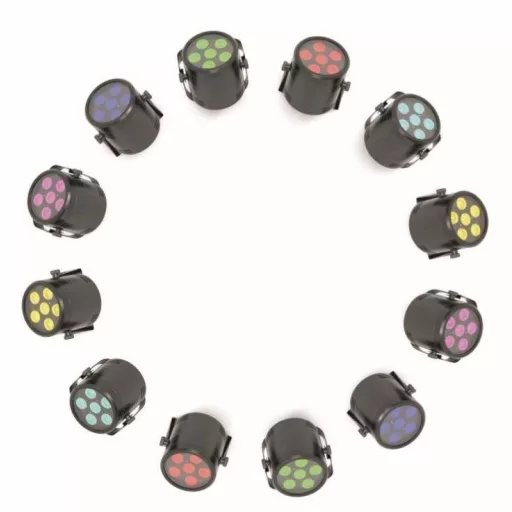 Fractal Lights *DISC* PAR LED 6x4W Batt, 12 óra