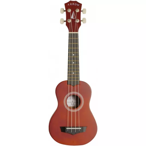 Arrow PB10 NT Soprano Natural Dark Top - szoprán ukulele tokban