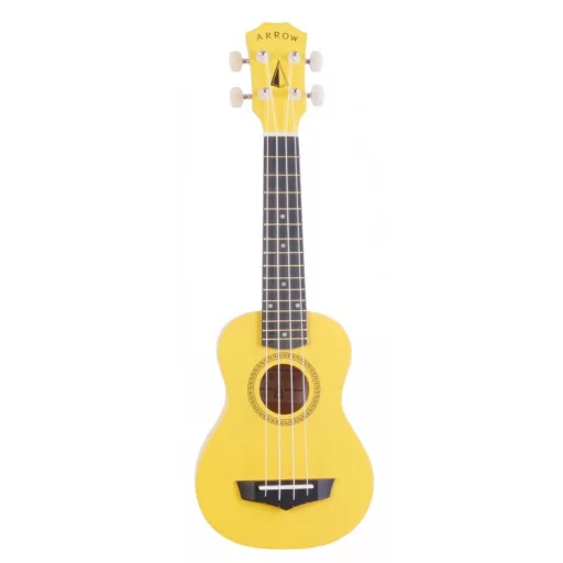 Arrow PB10 YW Soprano Yellow - szoprán ukulele tokkal