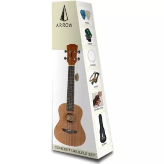   Arrow MH10 Mahogany Koncert Ukulele *SET* - koncert ukulele kiegészítőkkel