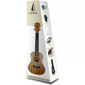   Arrow MH10 Sapele Koncert Ukulele *SET* - koncert ukulele tartozék készlettel