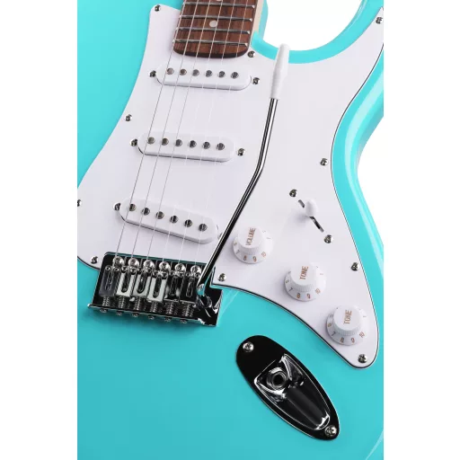 Arrow Tonecaster ST 111 Seafoam Rosewood/White elektromos gitár