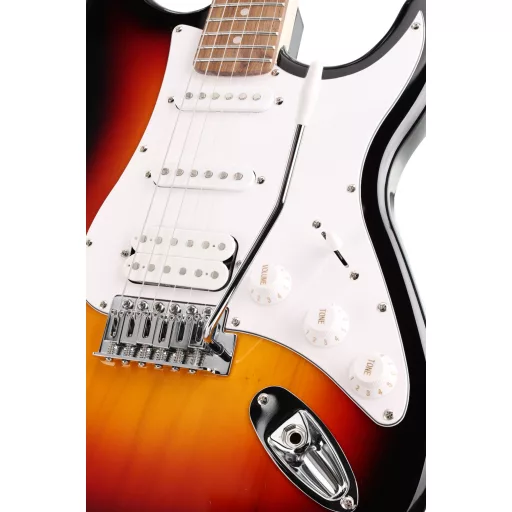 Arrow Tonecaster ST 211 Tobacco Burst Rosewood/White elektromos gitár