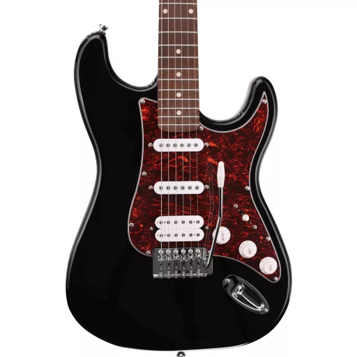 Arrow Tonecaster ST 211 Abyss Black Rosewood/T-shell elektromos gitár