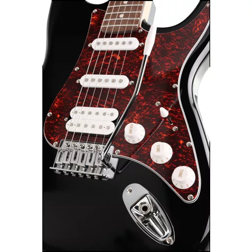 Arrow Tonecaster ST 211 Abyss Black Rosewood/T-shell elektromos gitár