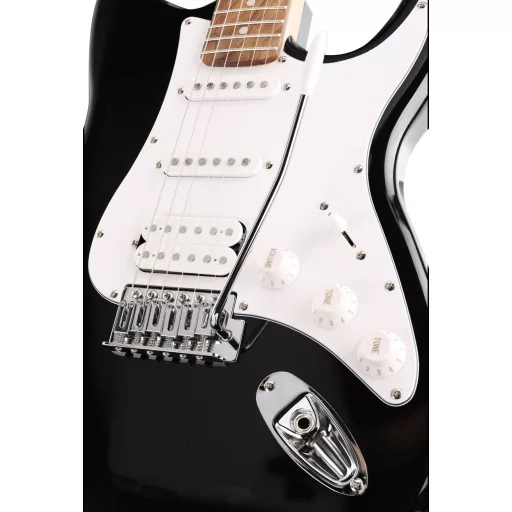 Arrow Tonecaster ST 211 Abyss Black Rosewood/White elektromos gitár