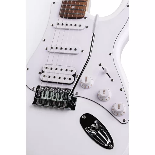Arrow Tonecaster ST 211 Snow White Rosewood/White elektromos gitár