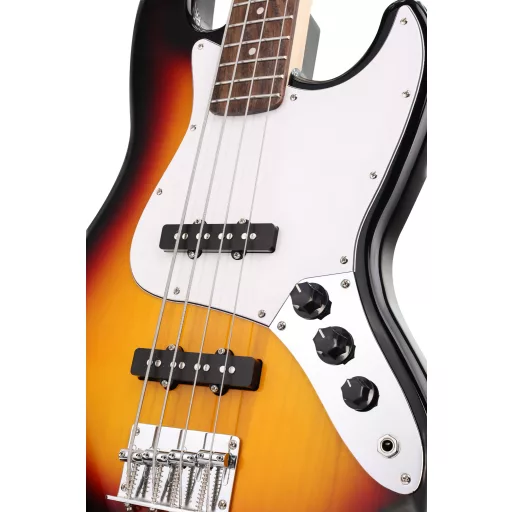 Arrow Louisiana 4 Bass Tobacco Burst Rosewood/White basszusgitár
