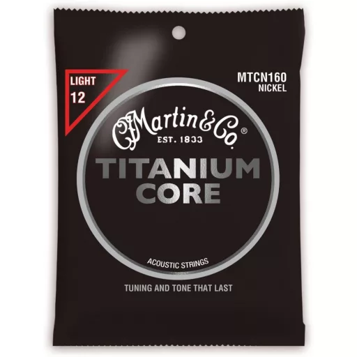 Martin MTCN160 Light (12-55) Titanium Core Nickel akusztikus gitár húrok