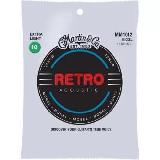   Martin MM1012 Extra Light (10-47) Retro Monel húrok 12-húros akusztikus gitárhoz