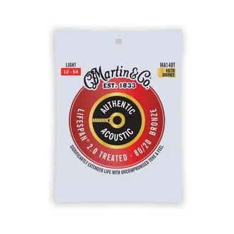   Martin MA140T Light (12-54) AA Treated Bronze 80/20  akusztikus gitár húrok