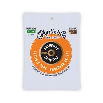   Martin MA500FX Extra Light (10-57) AA Flexible Core Foszfor Bronz 92/8 húrok 12-húros akusztikus gitárhoz