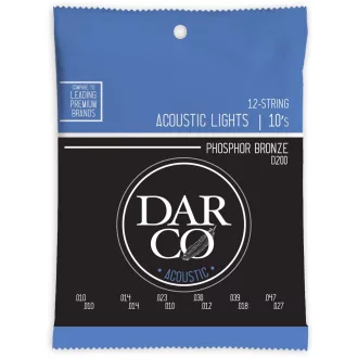   Darco D200 Light (10-47) Phosphor Bronze 92/8 húrok 12-húros akusztikus gitárhoz