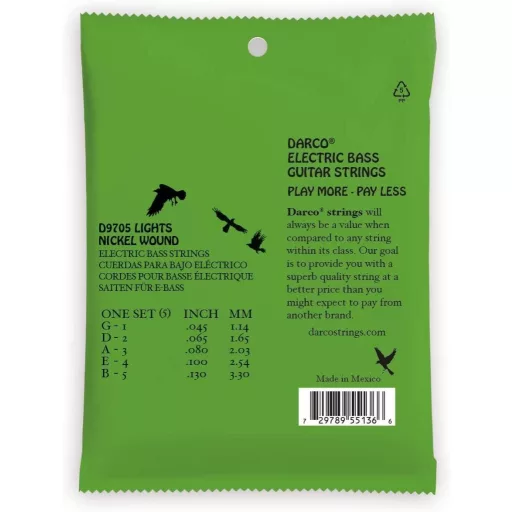 Darco D9705 Light (45-130) 5-Str basszusgitár húrok