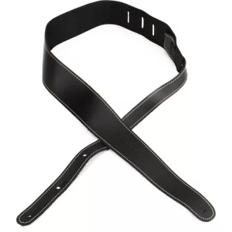 Martin *DISC* Strap 100% Leather SlimBlack gitár heveder