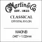 Martin M40NB G3 (.040) Klasszikus Nylon Ball-End egyéni klasszikus húrok