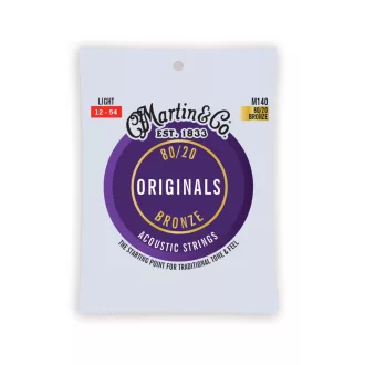   Martin M140PK3 Originals 3 csomag Light 80/20 hármas csomag akusztikus gitár húrokhoz