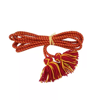 Instrumentenzsinór 4m, kiemelt fej, piros/sárga