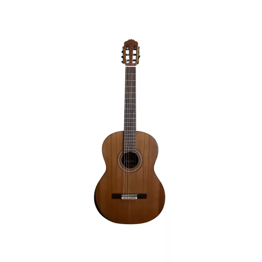 MERIDA klasszikus gitár 4/4 méret, tömör cédrus fedlap, szatén felület, Armrest-tel