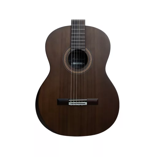 MERIDA klasszikus gitár 4/4 méret, tömör cédrus fedlap, szatén felület, Armrest-tel