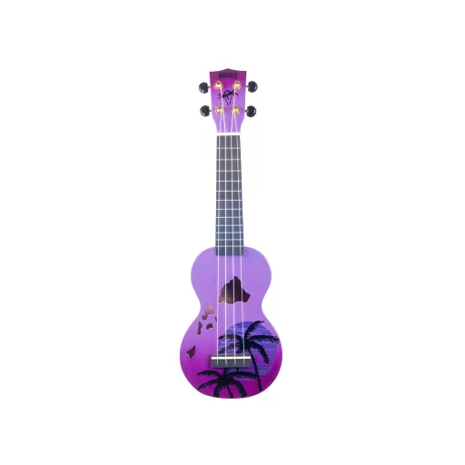 MAHALO Hawaii Szoprán Ukulele, Purple Burst tokkal